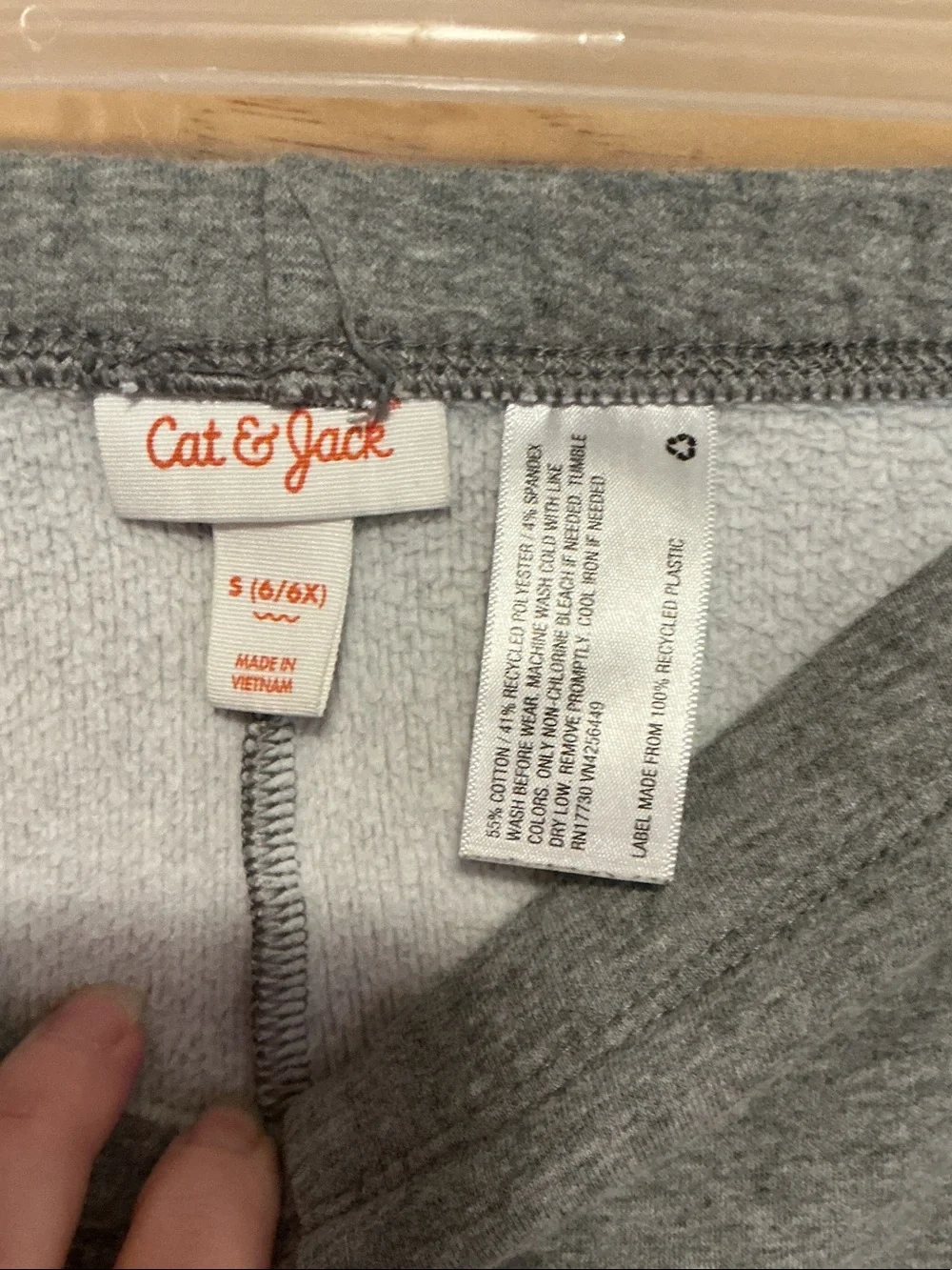 Cat & Jack Heather Gray Girls' Knit Leggings